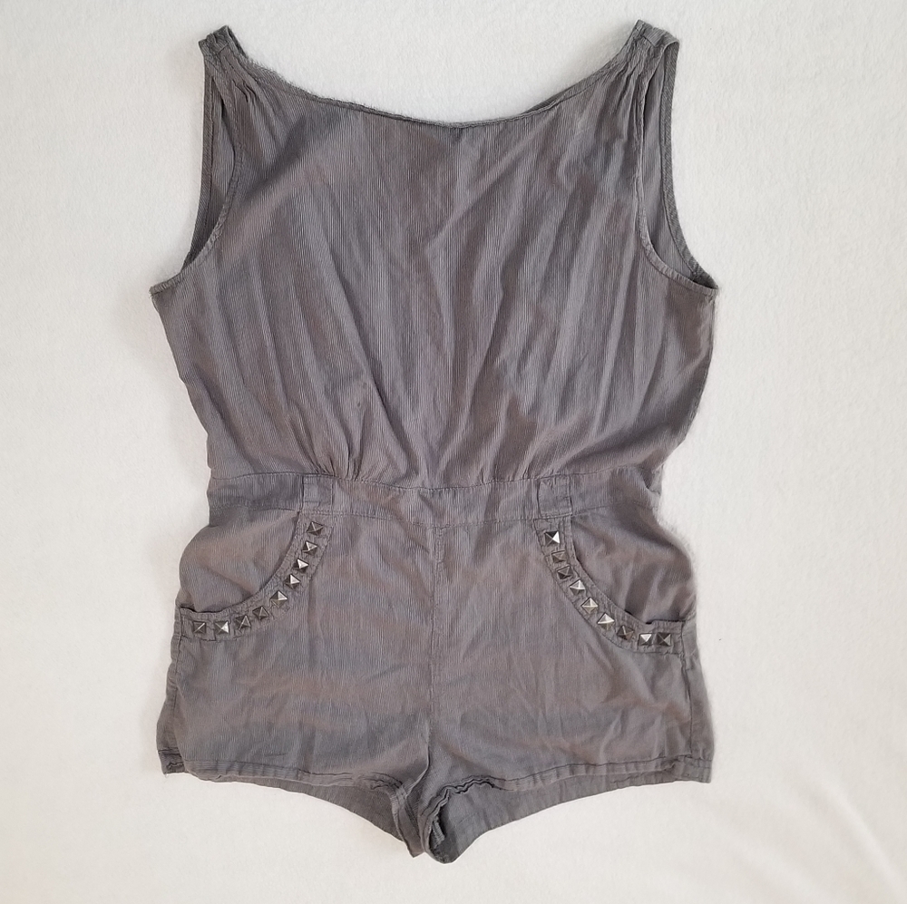 Medium Silver/Gray Studded Romper